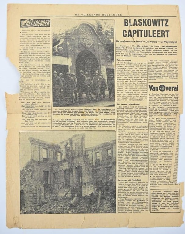 Allied Droppingsflyer 'De Vliegende Hollander' 7 May 1945