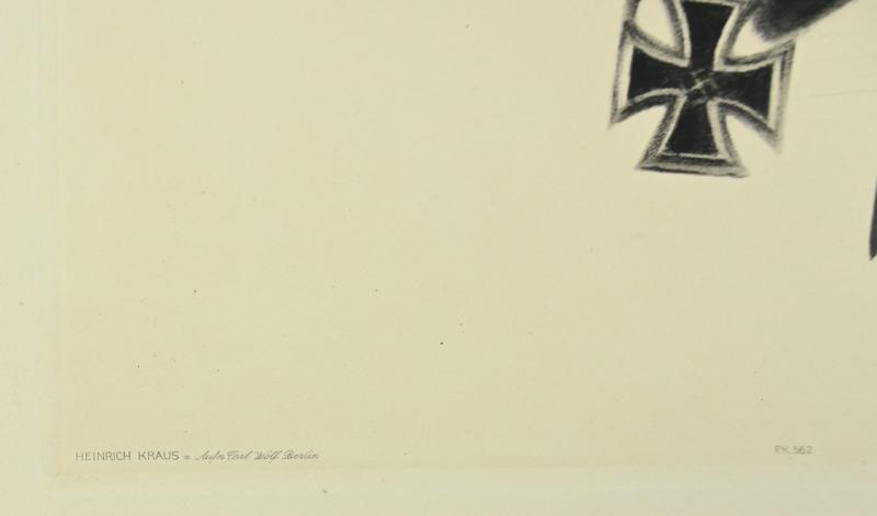 German Third Reich Litho 'Generalfeldmarschall Wilhelm Keitel' by Heinrich Kraus