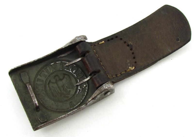 Wehrmacht ( Heer ) Tabbed steel Heer belt buckle RS&S 1940