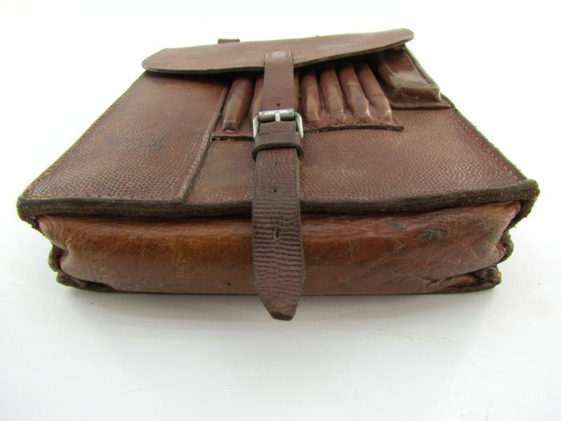 German Brown Leather Map Case with insert