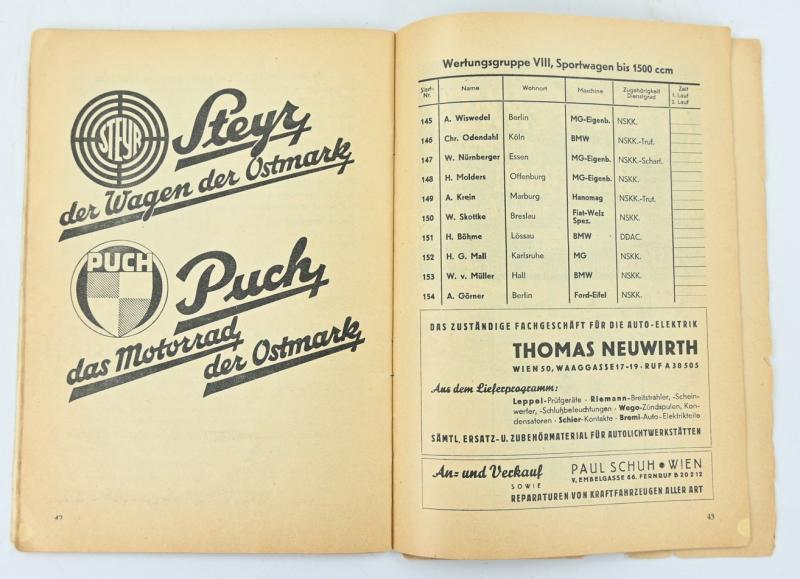 German NSKK Program Booklet