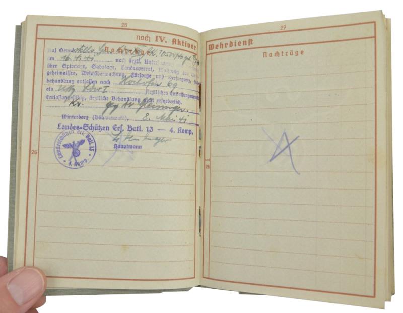German WH Wehrpass with Cover 'Albert Fuchs'