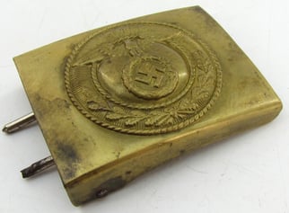 Early SA EM/NCO Brass Belt Buckle – 1st...