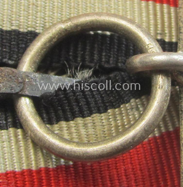 Superb, Iron Cross 2nd class (or: 'Eisernes Kreuz 2. Klasse') being a nicely preserved, maker- (ie. '100'-) marked example by the maker (ie. 'Hersteller'): 'Wächtler & Lange' and that comes period-mounted as a so-called: 'Einzelspange'