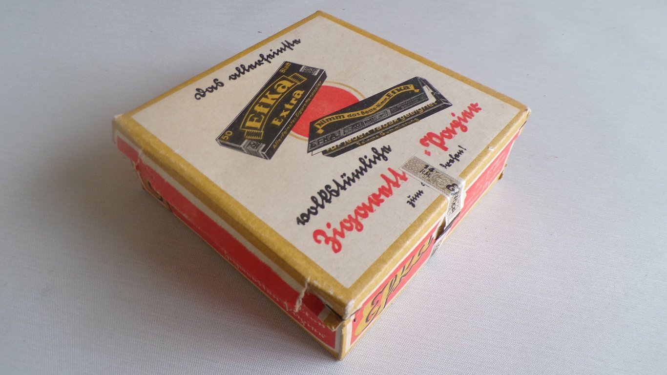 Full box of 100 Efka cigarette papers Luftfeldpost!!!