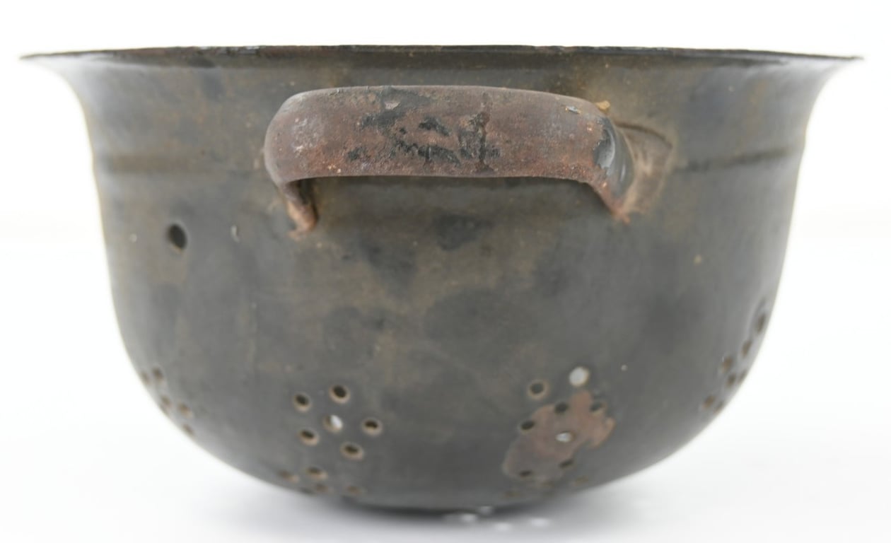German Enamel Colander made of German M42 Helmet