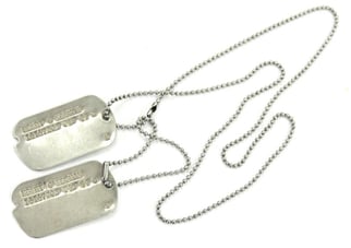 US WW2 Dog-tag Set with Chain 'Henry C....