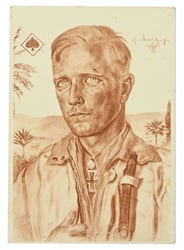 German 'Willrich' LW Postcard 'Major Freiherr von Maltzahn'