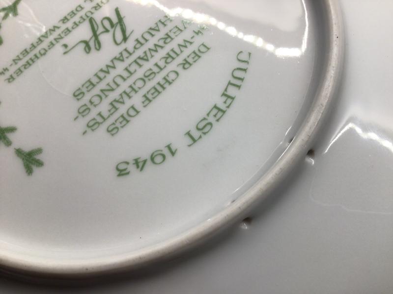 Allach Produced  Oswald Pohl Weinacht Plate