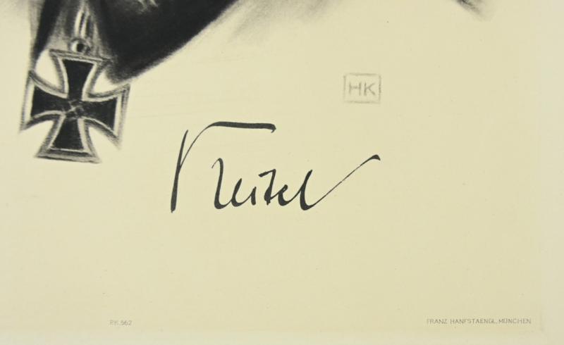 German Third Reich Litho 'Generalfeldmarschall Wilhelm Keitel' by Heinrich Kraus