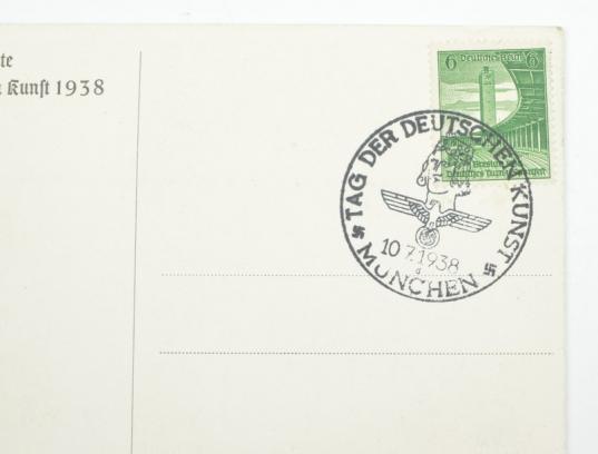 German Postcard 1938 Tag der Deutschen Kunst
