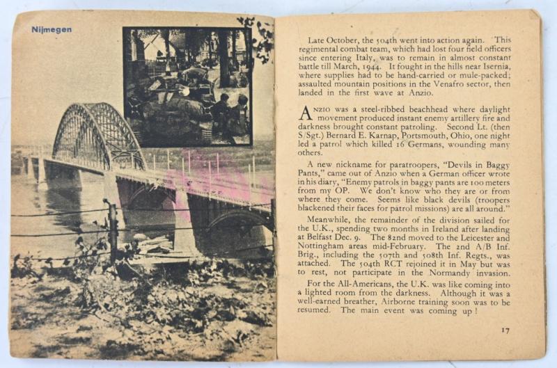 US WW2 82nd Airborne Division Booklet