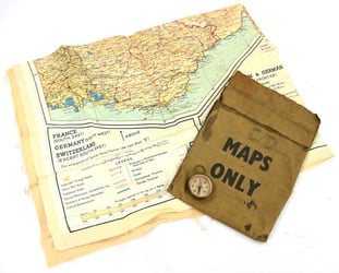 USAAF WW2 Escape Map set with Cover &...