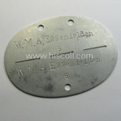 Aluminium-based, generic 'Deutsche Wehrmacht'-related ID-disc bearing the clearly...