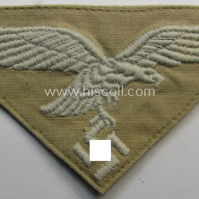 Truly used- and/or carefully shirt-removed, WH (Luftwaffe) 'tropical'-issued breasteagle as was intended for usage onto the tropical-shirts