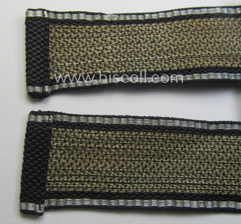 Waffen-SS officers-type, 1939/40-pattern cuff-title (ie. 'Ärmelstreifen') as executed in flat-wire 'BeVo'-weave-pattern (in Gothic-styled script!) for an officer who served within the: SS-Rgt. 'Deutschland' (2. SS-Pz-Div. "Das Reich")