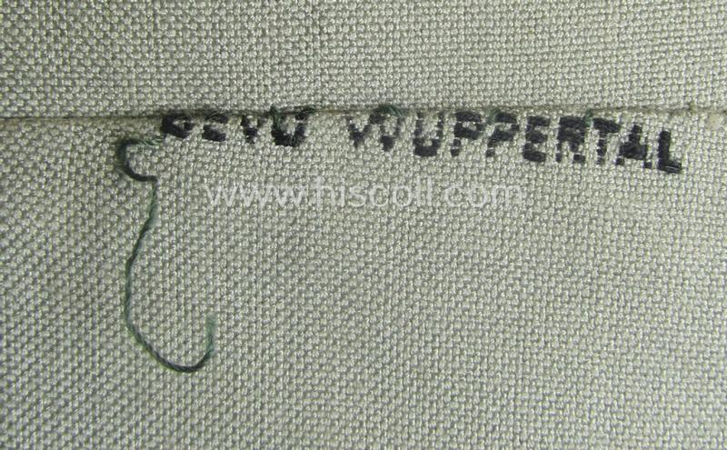 Superb - and rarely seen! - OT- (ie.: 'Organisation Todt'-) related, greyish-coloured and 'BeVo'-woven armband (ie. 'Ärmbinde') showing a detailed eagle-device and depicting the text: 'Org.Todt.' (and printed serial-number: '3859')