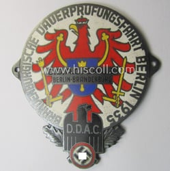 Commemorative, multi-coloured enamelled D.D.A.C.-related plaque (ie. 'Erinnerungs- o....