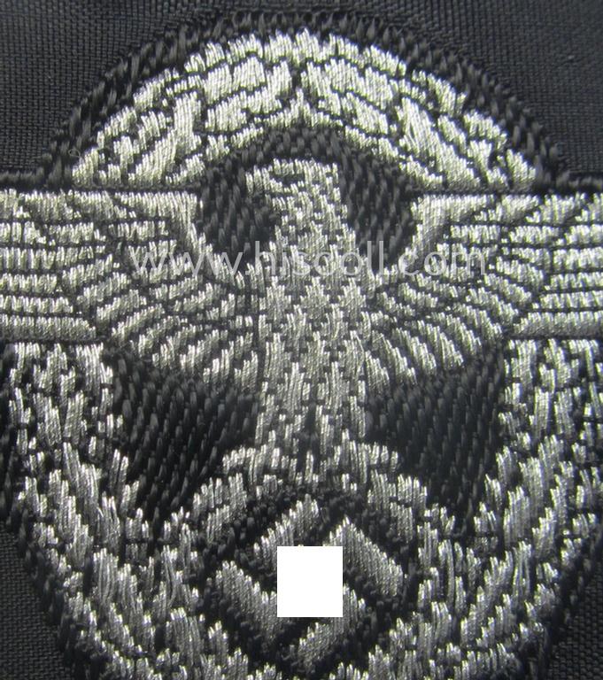 Officers'-pattern, Polizei- (ie. 'SS-Polizei') cap-eagle (ie. 'Adler für Schiffchen o. Einheitsfeldmütze') being a 'virtually mint- ie. unissued' example as executed in so-called: 'BeVo flat-wire'-style