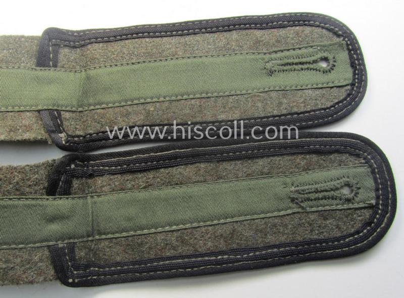 Pair of later-war-period, so-called: 'M44'-pattern, 'simplified' WH (Heeres) EM-type shoulderstraps: 'Soldat der Pionier-Trpn.'