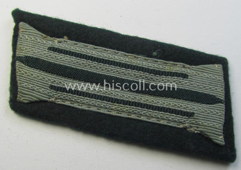 Attractive - and matching! - pair of WH (Heeres) mid-war-period- and/or: 'standard-issue'-pattern WH (Heeres) collar-tabs (or: 'Einheitskragenspiegel') being of the 'generic-pattern' (that come pre-mounted onto a woolen-based background)