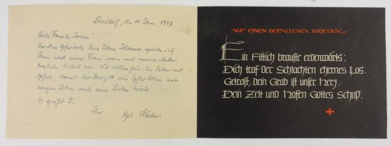 Allied Droppingflyer 'Auf ein gefallenen krieger'