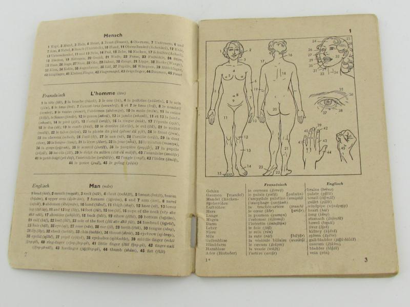 Wehrmacht translation booklet German-French-English