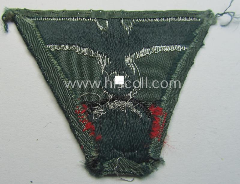 WH (Heeres) officers'-type: 'M41/M43-pattern'-cap-eagle/cocarde (cap-trapezoid or: 'Mützentrapez') as was intended for usage on the: 'M-41 o. 43'-model, officers'-type field-caps (ie. 'Einheitsfeldmützen')