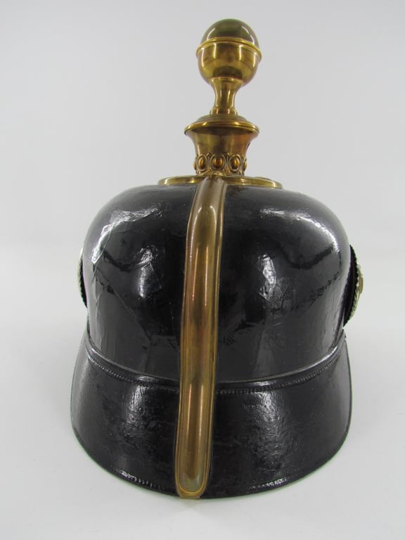 German officers spike helmet ( Pickelhaube ) Artillery, Franco-Prussian war.
