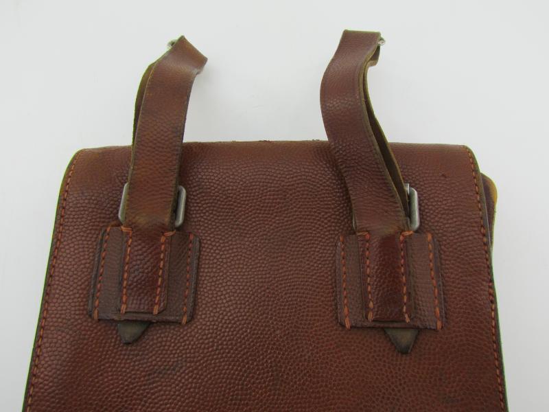 Wehrmacht Brown Leather Map Case-Meldetasche