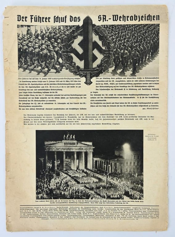 German WH Magazine 'Die Wehrmacht' 1939