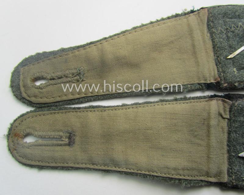 Pair of early- (ie. pre-) war-period WH (Heeres), 'M36'- (ie. 'M40-) pattern (rounded-style) 'cyphered' NCO-type shoulderstraps as was intended for a: 'Feldwebel u. Mitglied des Eisenbahn-Pionier-Ersatz-Bataillon 4'