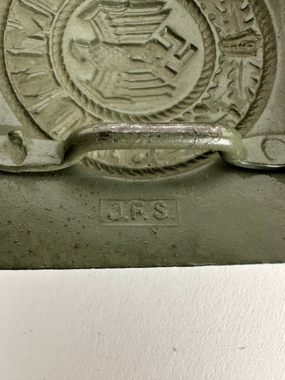 Mint Wehrmacht Belt and Buckle "J.F.S."