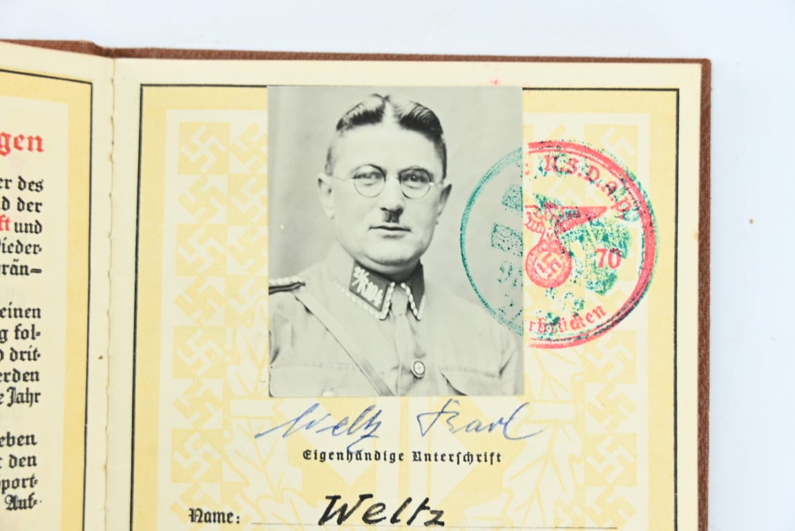 German SA Sports Certificate / Booklet