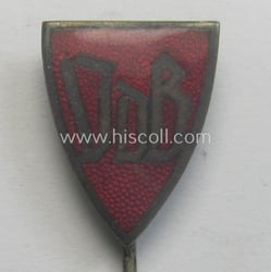 Unidentified, red-coloured-enamelled TR-period, membership-lapel-pin (ie. 'Mitgliedabzeichen') depicting the...