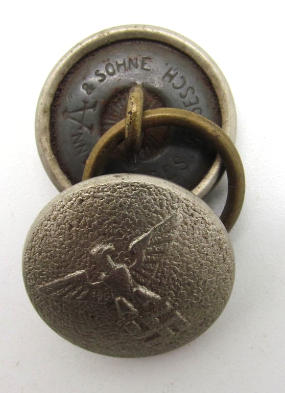 2 x Original German NSDAP (Nazi Party) Political Uniform Button