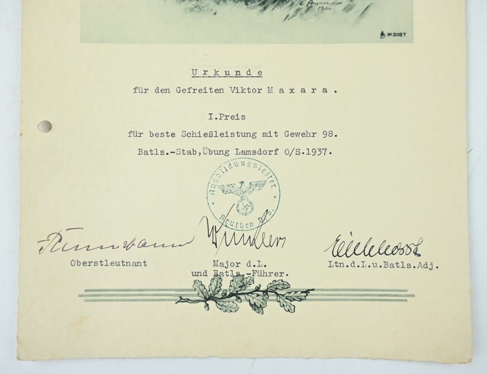 German WH Shooting Certificate