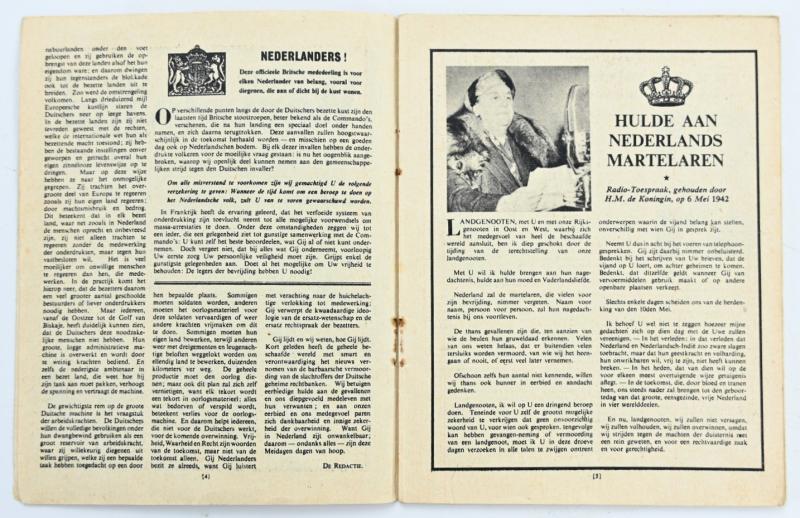 British RAF WW2 Droppingsbooklet 'De Wervelwind'
