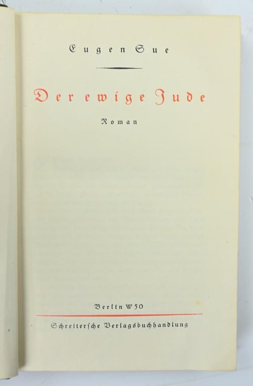 German Book 'Der Ewige Jude' by Susan Sue