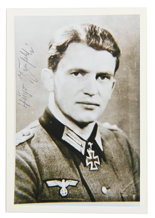 Signature of Wehrmacht Heer KC Recipient 'Hugo Zumfelde'