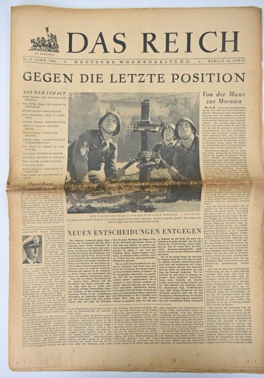 German Newspaper “Das Reich” April 1941