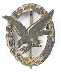 German LW Airgunner Badge with Lightning 'B&NL'