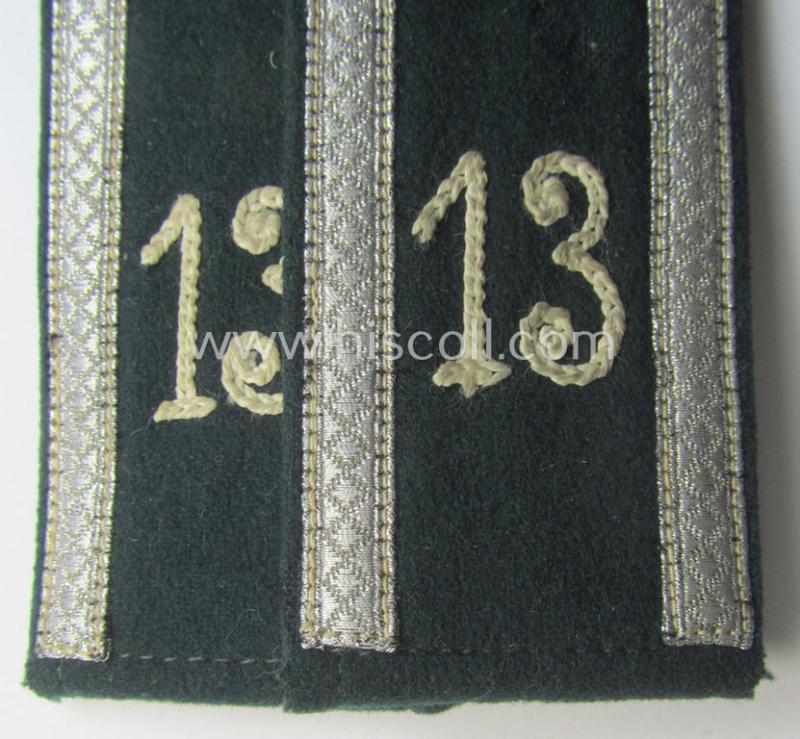 Pair of WH (Heeres) NCO-type shoulderstraps: 'Uffz. des Infanterie-Rgts. 13'