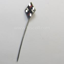 Attractive, 'NS-Studentenbund' enamelled lapel-pin (ie.: 'Raute') being a...