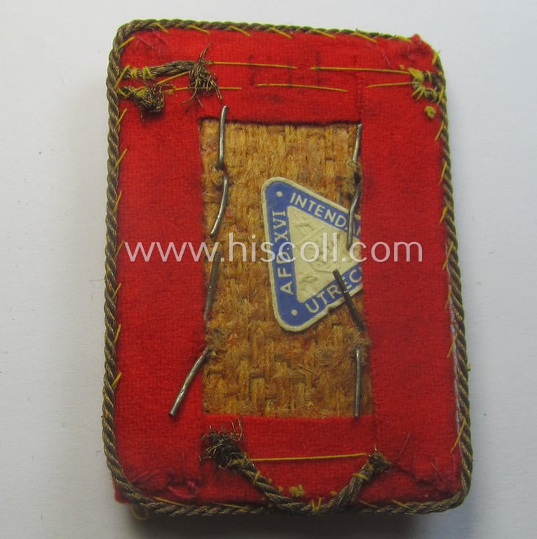 Attractive - albeit regrettably single! - Dutch NSB (ie. 'Nationaal Socialistische Beweging') so-called: 'WA' (ie. 'Weerafdelingen') collar-tab as was intended for usage by a high-ranked WA-official with the rank of an: 'WA-Opperbanleider'