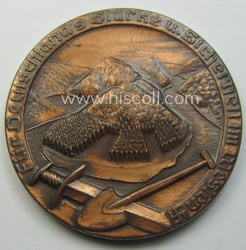 Reddish-bronze-toned- (ie. 'Cupal'-based!) so-called: commemorative-plaque (ie. 'Erinnerungs- o....