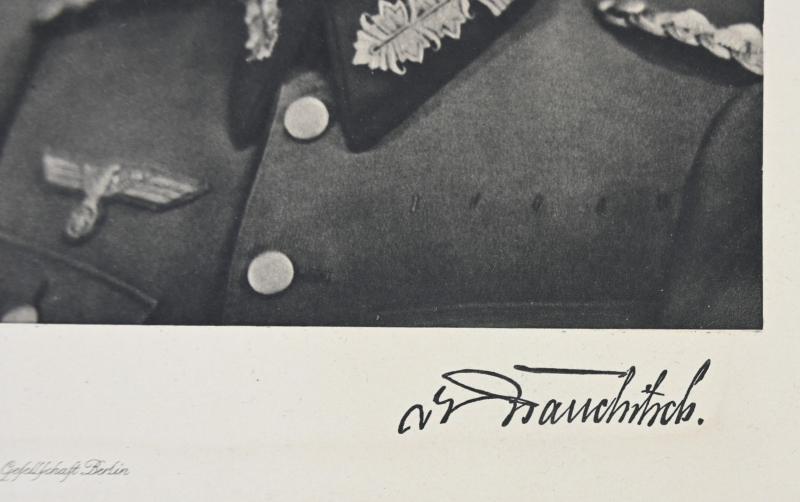 German Third Reich Litho Print of fieldmarschall von Brauchitsch