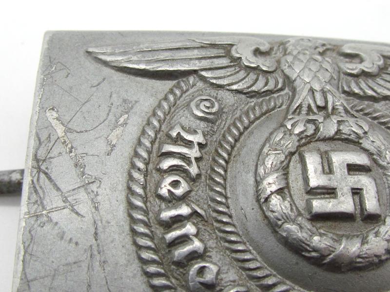 Waffen-SS Aluminum Belt Buckle - RZM 36/40 SS