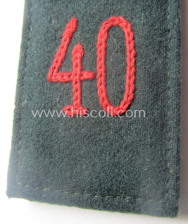 Single, WH (Heeres) EM-type 'cyphered' shoulderstrap: 'Soldat des Artillerie-Regiments 40'