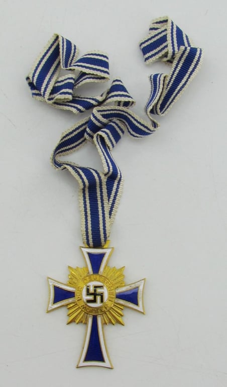 Mother’s cross in gold with box ( Klamt und Söhne )